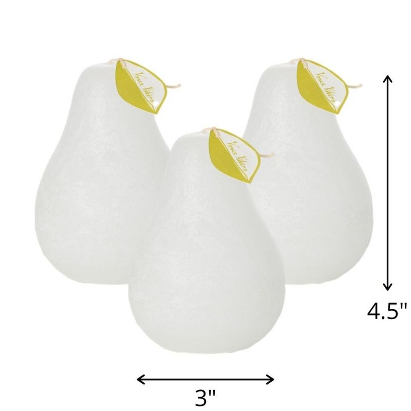 White Timber Pear Candles - Set of 3, 4 of 5