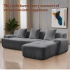 L-Shaped Corduroy Modular Sofa with Deep Seat, No Assembly Required for Living Room, Apartment, and Office - 2 of 4