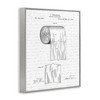 Stupell Industries Vintage Toilet Paper Roll Patent Framed Giclee Art - 2 of 4