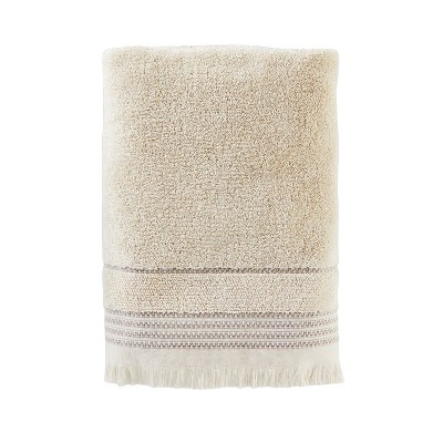 Jude Fringe Bath Towel Dark Taupe - Saturday Knight Ltd.