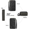 BEAFUP Large Capacity Double Zip RFID Blocking Women’s Wallet - Genuine Leather Wristlet Clutch for Travel,Everyday Use - 2 of 4