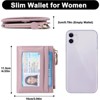 FATMOON Small Wallets for Women -- RFID Blocking Bifold Genuine Leather Wallet with Zipper Coin Purse and 11 Card Slots for Daily Use,Travel - 3 of 4