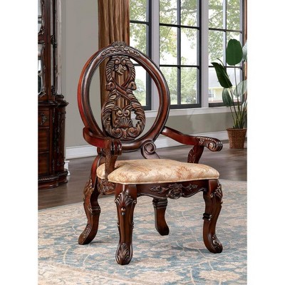 CAVINAS 23" Chateau De Ville Dining Chairs,Set of 2,Luxury Traditional Chairs with/without Armrest,Formal Dining Room Chairs,Vintage,Oval Backrest