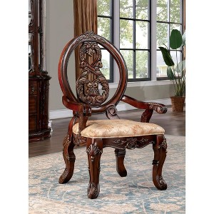 CAVINAS 23" Chateau De Ville Dining Chairs,Set of 2,Luxury Traditional Chairs with/without Armrest,Formal Dining Room Chairs,Vintage,Oval Backrest - 1 of 4