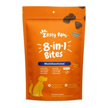 Zesty Paws 8-in-1 Multivitamin Bites for Dog Chicken Flavor - 60ct