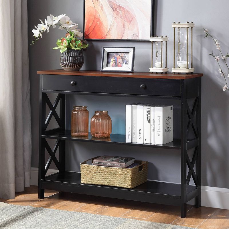 Breighton Home Xavier Console Table with Open Shelves and Drawer, 3 of 13