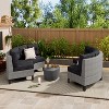 Christopher Knight Home Monte Bello Modular Half-Circle Outdoor Wicker Sofa Set with Cushions - 2 of 4