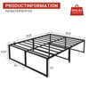 Jojoka Metal Platform Bed Frame - 14" Metal Platform, Sturdy 3-in-1 Steel Support, Heavy Duty Storage Bed, Noise-Free Design, Easy Assembly - 2 of 4