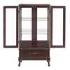FONTOI Vintage Curio Display Cabinet, Antique Showcase, 2 Doors and 1 Drawer Cabinet Sideboard for Collections,for Office, Cherry,11.81"*51.58"*25.98" - 2 of 4