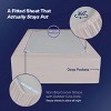 Kickoff 300 Thread Count 100% Organic Bamboo Viscose Fitted Sheet Only, Extra Deep Pocket, Cooling & Breathable, Double Stitching, Bedding Sheet - 3 of 4