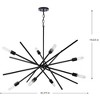 Progress Lighting Astra 8-Light Chandelier, Matte Black, No Shade - 4 of 4