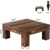 Tribesigns 39.4-Inch Square Coffee Table for Living Room, Farmhouse Accent Center Cocktail Table with Sturdy Wooden Legs, Easy Assembly - 3 of 4