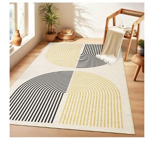 Father's Day Gifts Washable Rug Modern Geometric Arch Pattern Soft Living Room Non Slip Bedroom Indoor Floor Carpet for Kitchen Home Office - 1 of 4