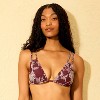 Women's Paisley Print Braided Straps Triangle Bikini Top - Shade & Shore™ Burgundy - 3 of 4