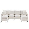 YOOCOZZ Chenille Sectional Sofa with Movable Ottoman and Pure Foam Cushions, Free Combination - 2 of 4