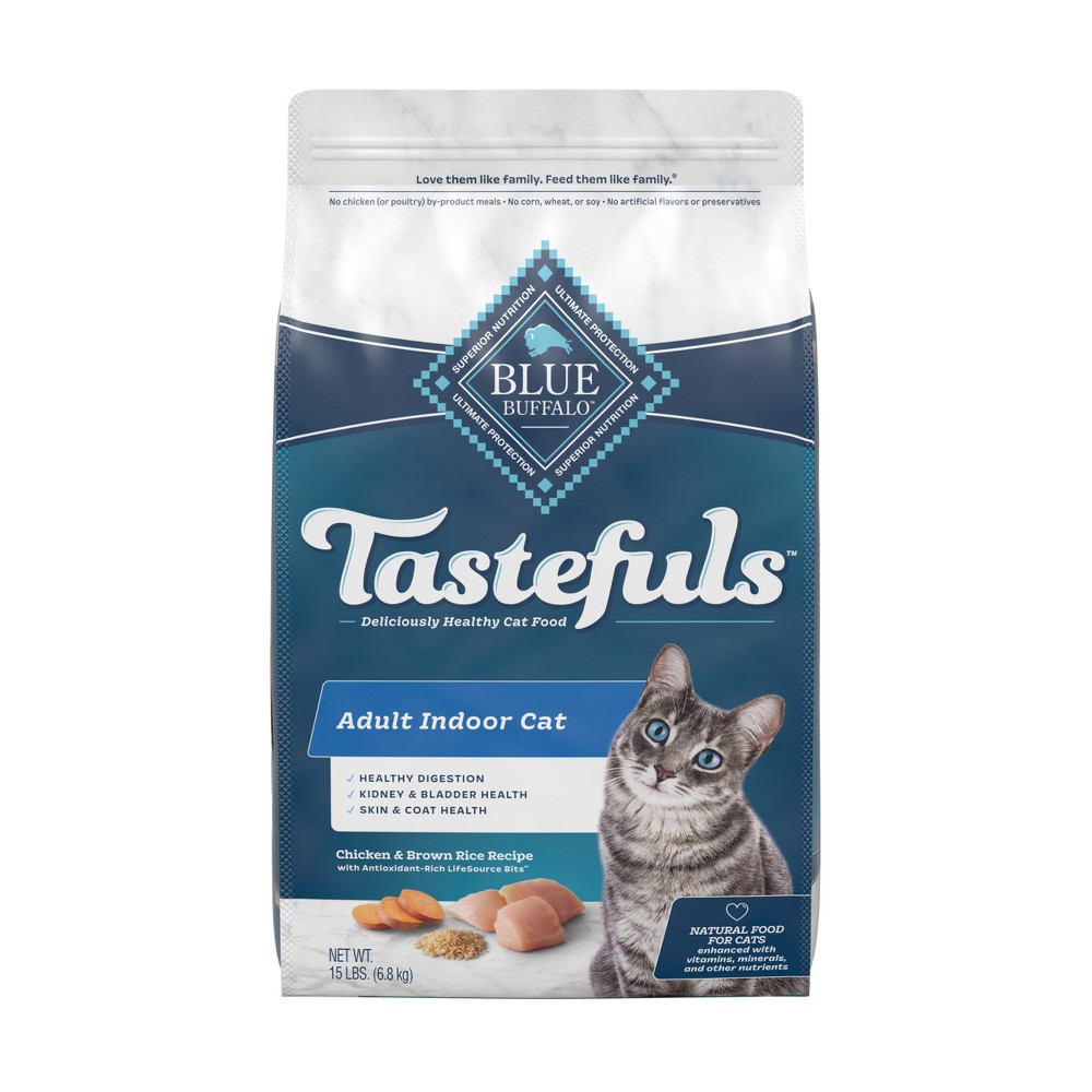 Blue Buffalo Tastefuls with Chicken Indoor Natural Adult Dry Cat Food - 15lbs