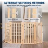 Wooden Freestanding Dog Gate,  Collapsible Pet Gate with Support Feet, Indoor Dog Fence  for The House,Doorways, Stairs，Expandable Pet Fence - 4 of 4
