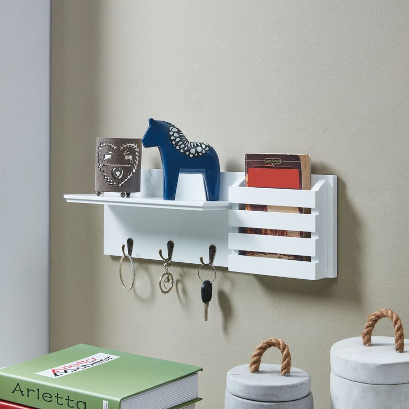 18" Utility Shelf with Pocket and Hanging Hooks - Danya B., 3 of 6