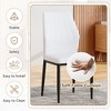 Sapphtopaz Modern Ergonomic Dining Chairs Set of 4/6, Stylish Kitchen Chairs with PU/Tech Fabric Backrest, 37 Inches High for Comfort & Elegance - 3 of 4