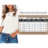 Clearlove Womens Short Sleeve Sweaters Summer Tops Crew Neck Lightweight Knit Sweaters - 3 of 3