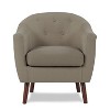 PAGED Polyester Accent Chairs,Arm Chair with Button Tufted and Espresso Finish Legs,Comfy Chairs for Living Room,Bedroom - 3 of 4