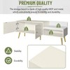 Shoe Rack Bench With Hidden Storage Compartment, Upholstered Cushions, Wooden Bench With Storage, Easy Assembly For Entryway Living Room - 2 of 4
