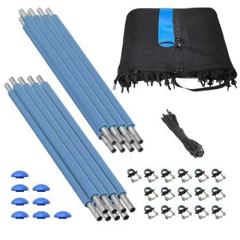 Machrus Upper Bounce Trampoline Safety Enclosure Set with Net and 8 poles - Fits 15' Round Frame