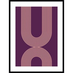 Amanti Art Mid Century in Pink and Purple by Incado Wood Framed Wall Art Print - 1 of 4