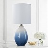 C Cattleya 19in. Modern Ceramic Table Lamp with Linen Shade for Nightstand - 2 of 4