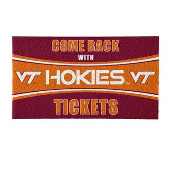 Evergreen Come Back with Tickets Virginia Tech 28" x 16" Woven PVC Indoor Outdoor Doormat