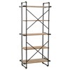 vidaXL Bookshelf Wall Bookcase Storage Standing Shelf Solid Firwood and Steel - 3 of 4