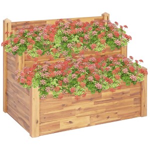 vidaXL White Iron 4-Floor Flower Stand with Wheels, Durable Plant Rack with Strong Frame and Versatile Storage Shelf, 17.3"x9.1"x31.5" - 1 of 4