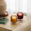 2pk Ribbed Glass Candle Giftset Vanilla Pumpkin and Warm Cider and Cinnamon - Threshold™ - 2 of 3