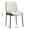 CAVINAS 17.3" Upholstery Dining Chairs,Set of 2,Mid Century Modern Retro Chair for Dining Room, Vanity Chair with Metal Legs - 3 of 4