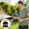 Syemin Landscape Equipment Parts and Accessories, Quick Connect Hose Coupling Set 4 Piece with Rubber Grip for Garden, Lawn, Gold, 1.46"*1.46"*1.97" - 4 of 4