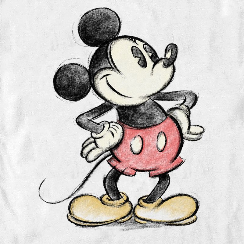 Men's Mickey & Friends Sketched Mickey Portrait T-Shirt, 2 of 6