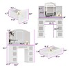 FUFU&GAGA White Vanity Table with Arched Three-in-One Mirror and Adjustable Lighting Perfect Makeup Companion - 3 of 4