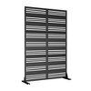 47-inches W x 72-inches H Black Galvanized Sheet Screen Outdoor and lndoor Divider for Balcony Patio Garden Room Divider (Shutter-B) - 2 of 4