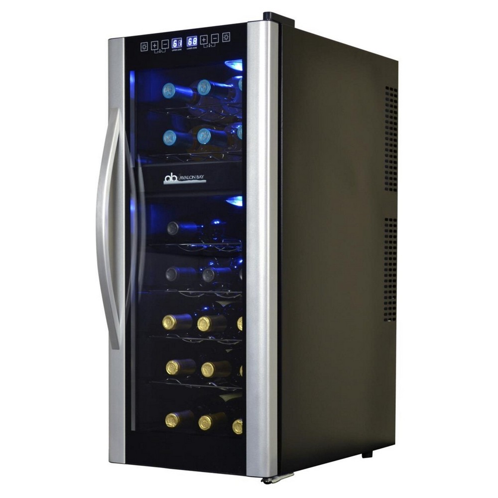 UPC 863724000059 product image for Avalon Bay 21 Bottle Wine Cooler - Black & Silver AB-WINE21DS | upcitemdb.com