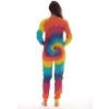 #followme Womens Henley Thermal Bodysuit | Buffalo Plaid, Tie Dye, & Printed PJ Union Suit Loungewear - 3 of 3