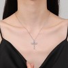 HONGGE Moissanite Dragonfly Pendant Necklace for Women, 925 Sterling Silver with Platinum Plating, D-Color 30-Point Moissanite - 2 of 4