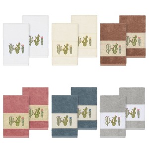 Linum Home Textiles 100% Turkish Cotton MILA Embellished Towel Set - 1 of 3