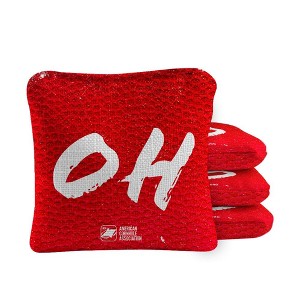 Skip's Garage | Gameday Ohio Synergy Pro Cornhole Bags (Set of 4) - 1 of 4