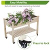 FDW Raised Garden Bed, Wood Planter Box Outdoor and Indoor Planter Box Garden Grow Box Patio Gardening Planter Box for Vegetable Flower,Nature - 4 of 4