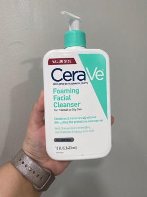 Cerave foaming Face wash, facial Cleanser for Normal To oily Skin - 12 ...
