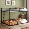 TiramisuBest Twin-over-Full Bunk Bed: Heavy-duty Sturdy Metal, Noise Reduced,Wooden Guardrail, Convenient for Three, No Box Spring, White - 3 of 4