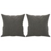 vidaXL Velvet 2-Seater Sofa with Pillows and Cushions in Dark Gray - Cozy, Modern Design for Living Room, Lounge, or Home Office - 4 of 4