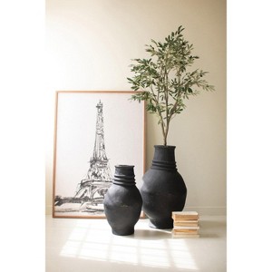 Paper Mache Decorative Urns Set of 2 – 32" Tall Sculptures by Kalalou - 1 of 4