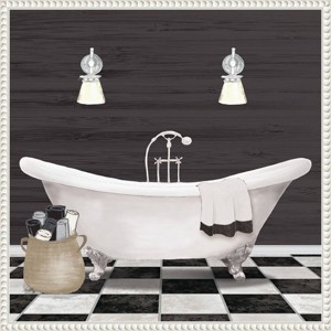 Amanti Art 22"x22" Modern Bathroom I by Elizabeth Medley Framed Canvas Wall Art Print - 1 of 4