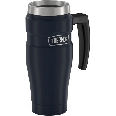 Thermos 16 Oz Sipp Insulated Stainless Steel Travel Mug W/ Handle -  Silver/black : Target